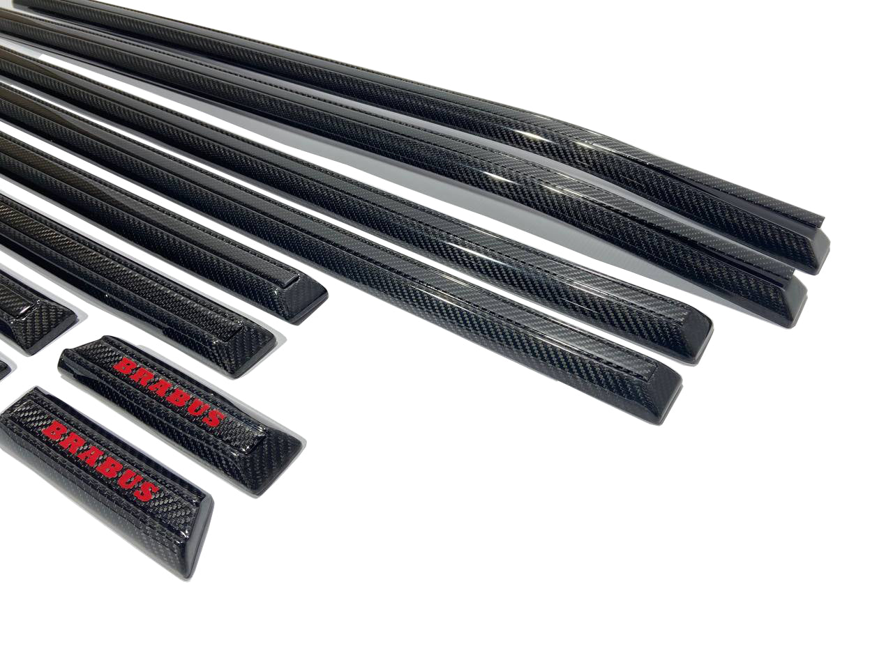 Carbon fiber solid side mouldings with insertions complete set AMG Brabus - Custom Class