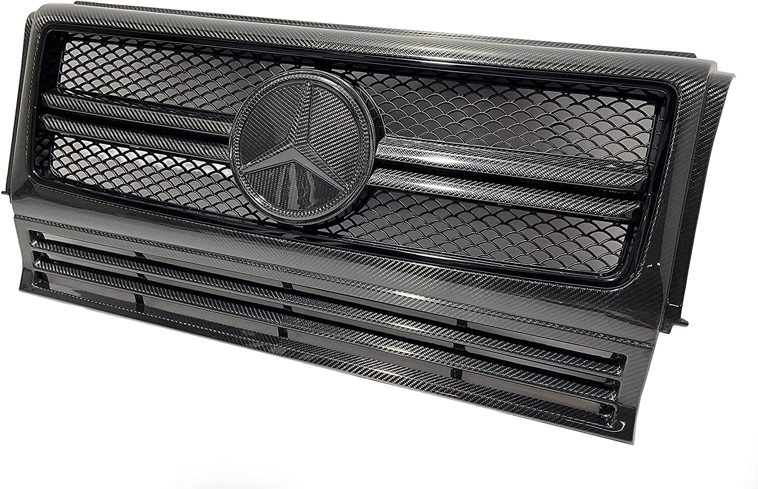 Carbon Fiber Star Front Grille Frame Set for Mercedes-Benz G-Wagon G-Class W463 G63 G55 G500 - Custom Class