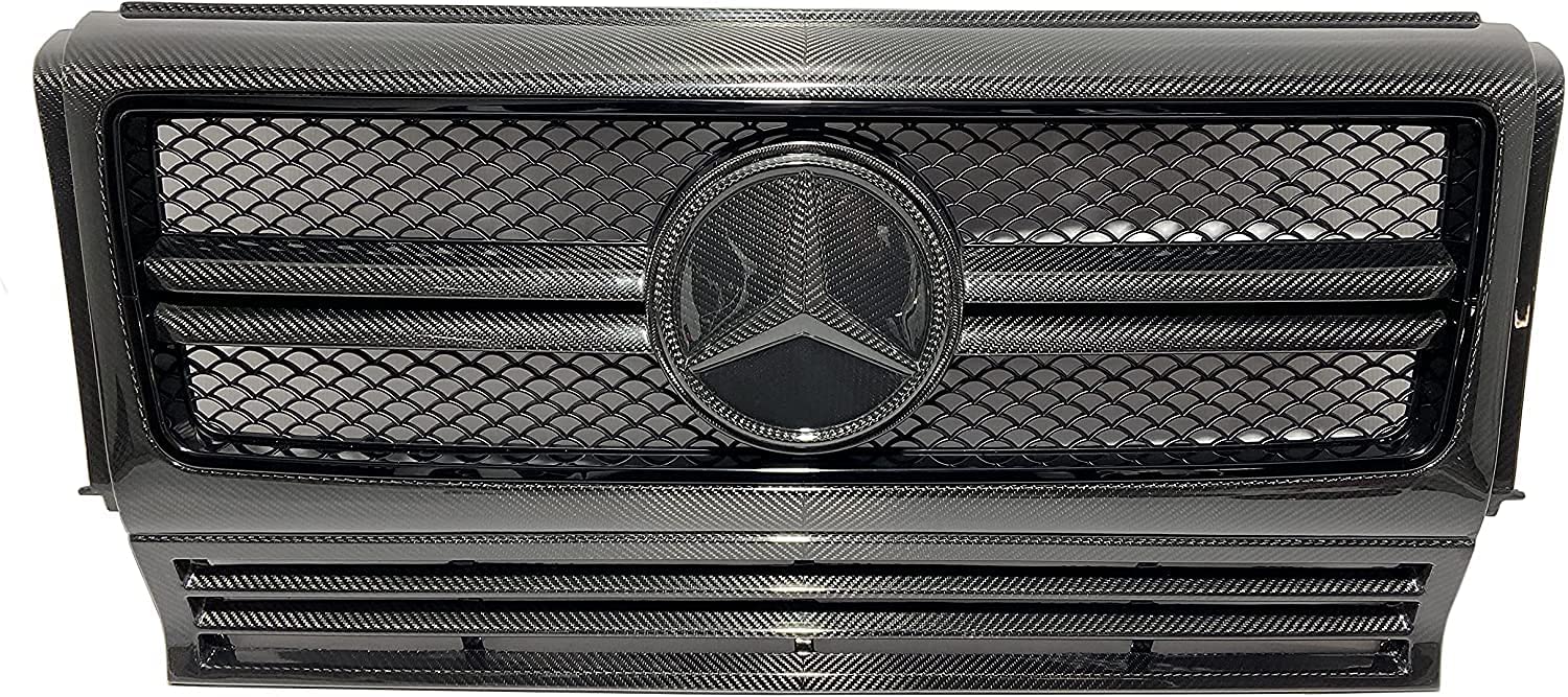 Carbon Fiber Star Front Grille Frame Set for Mercedes-Benz G-Wagon G-Class W463 G63 G55 G500 - Custom Class