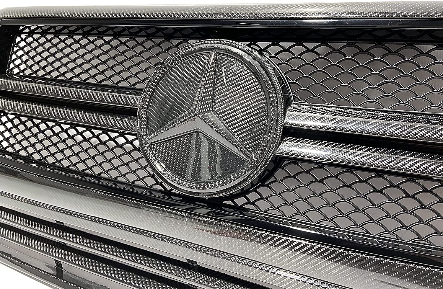 Carbon Fiber Star Front Grille Frame Set for Mercedes-Benz G-Wagon G-Class W463 G63 G55 G500 - Custom Class