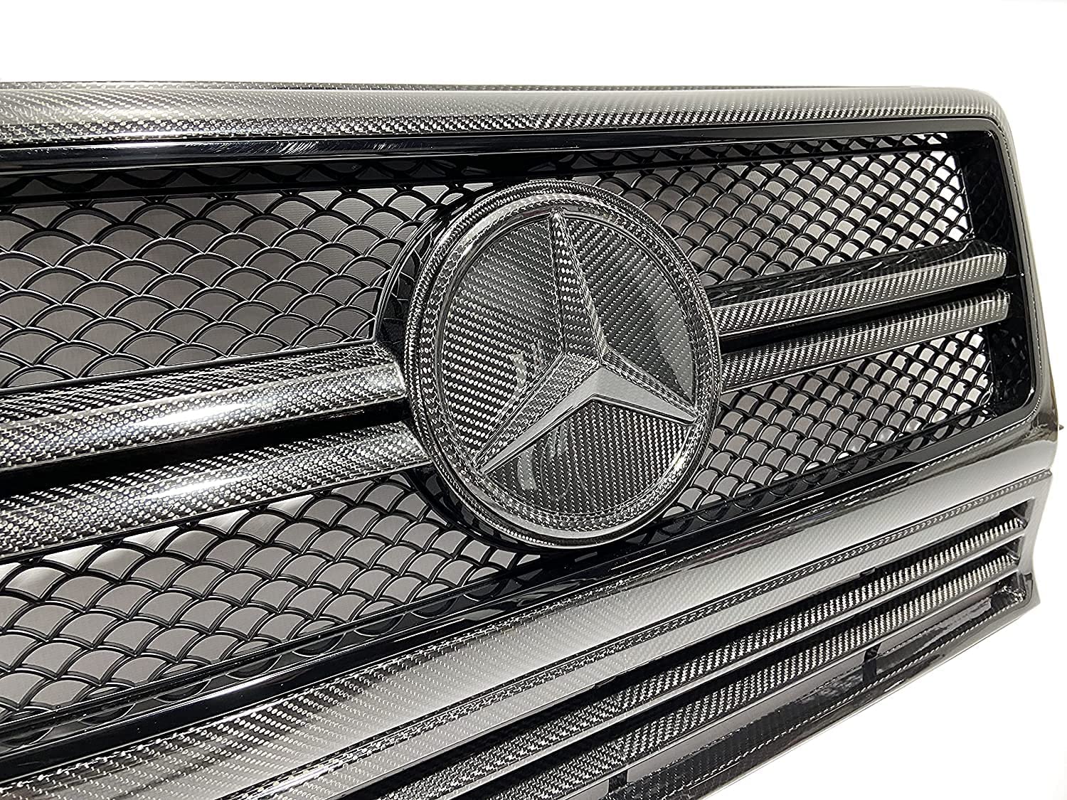 Carbon Fiber Star Front Grille Frame Set for Mercedes-Benz G-Wagon G-Class W463 G63 G55 G500 - Custom Class
