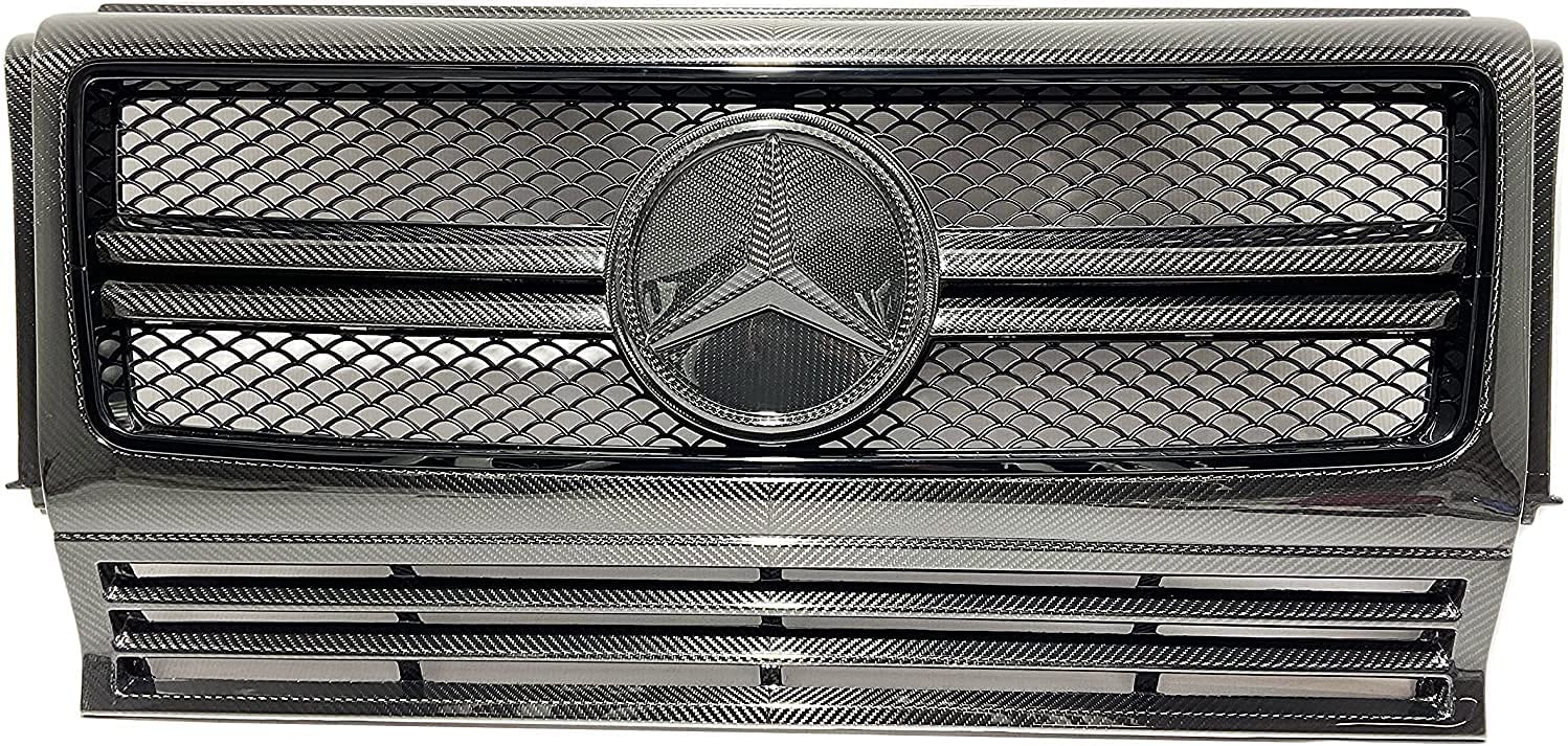Carbon Fiber Star Front Grille Frame Set for Mercedes-Benz G-Wagon G-Class W463 G63 G55 G500 - Custom Class