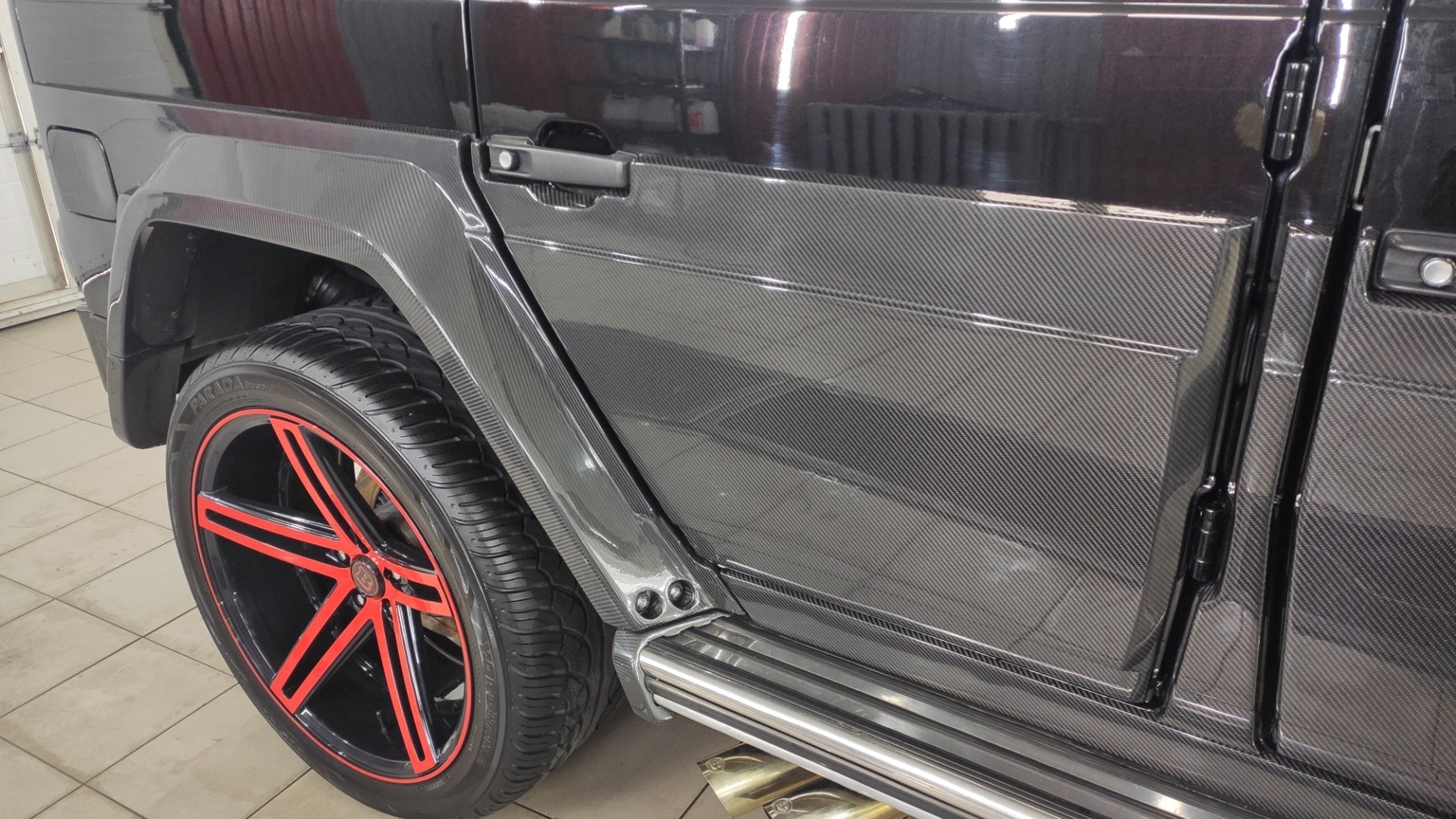 Carbon fiber widestar Brabus body kit for W463 3-door G-Class (16 elements) - Custom Class