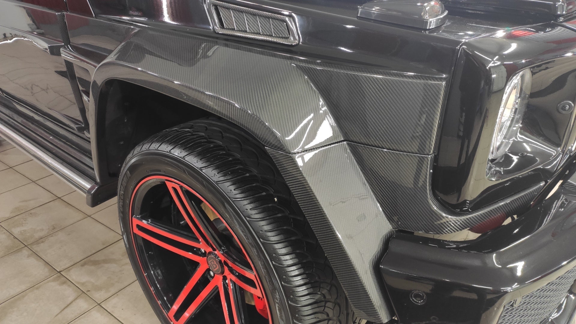 Carbon fiber widestar Brabus body kit for W463 3-door G-Class (16 elements) - Custom Class