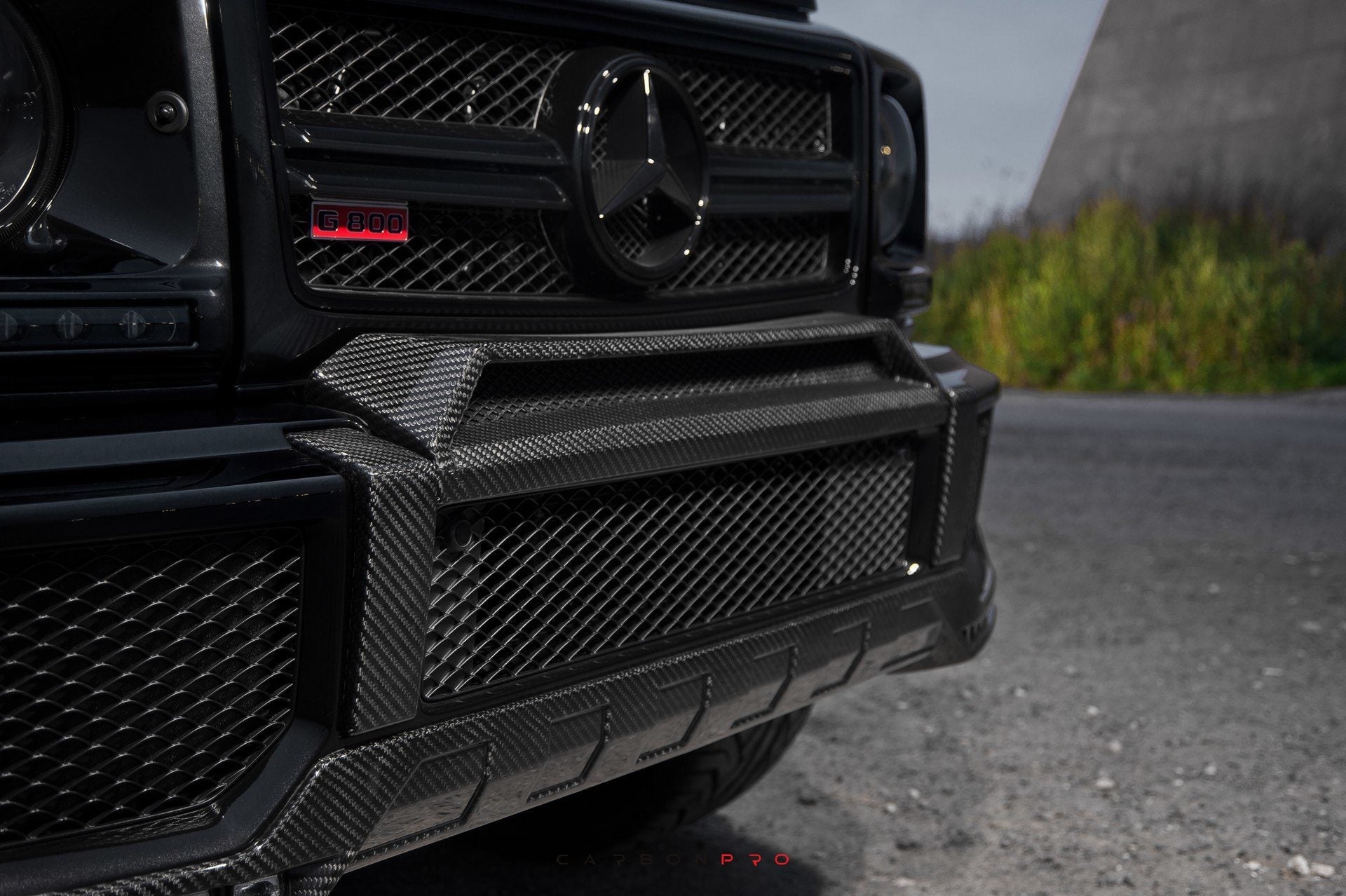 Carbon upper Trim for front AMG Bumper Mercedes W463 G Wagon - Custom Class