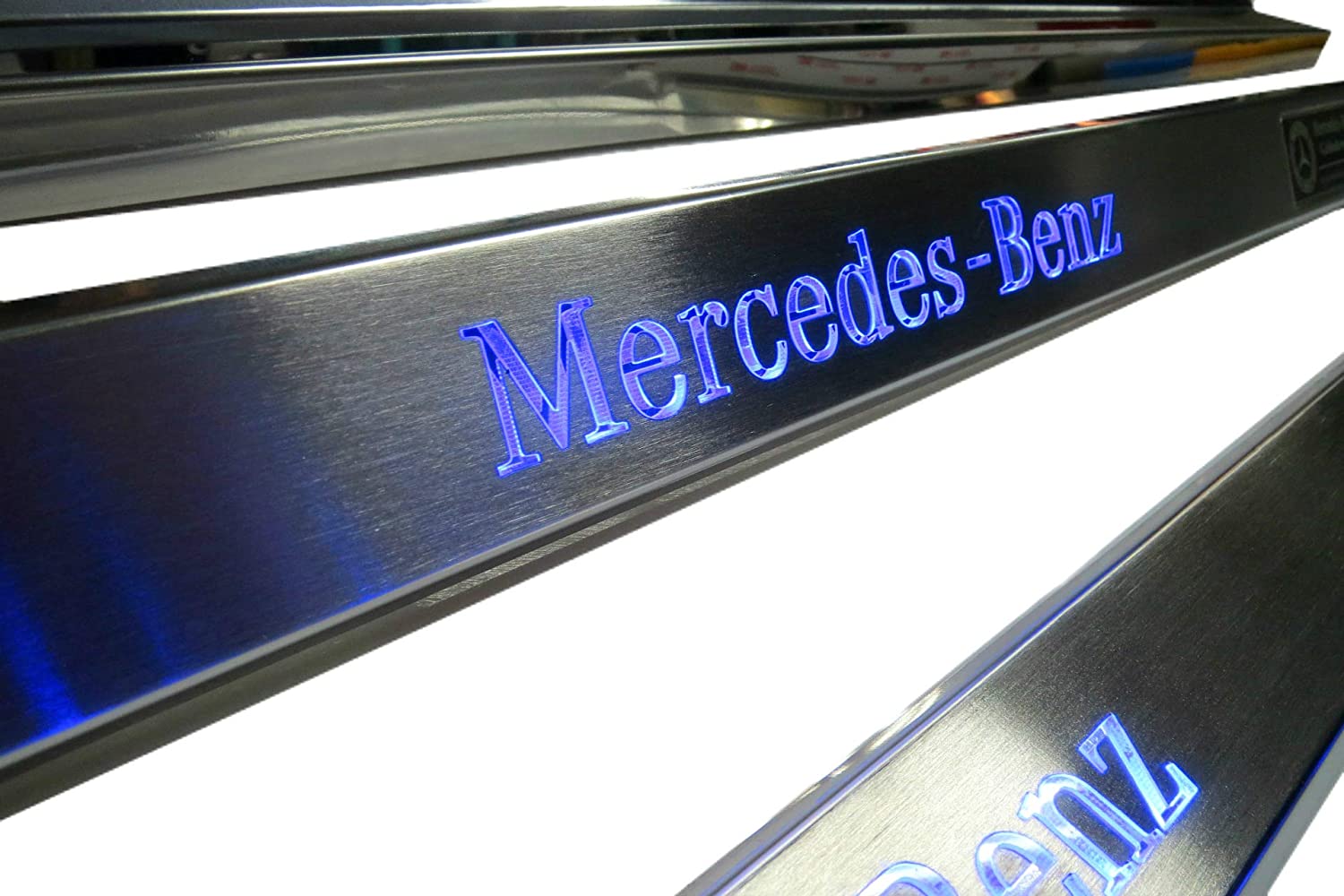 Chrome LED Illuminated Door Sills 4 or 5 pcs for Mercedes W463 G-Class G500 G55 G63 G65 - Custom Class