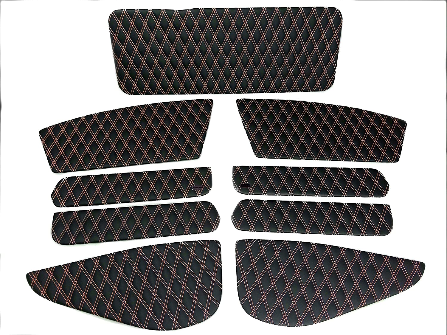 Eco leather interior inserts trim with Brabus badges for door panels Mercedes-Benz W463 - Custom Class