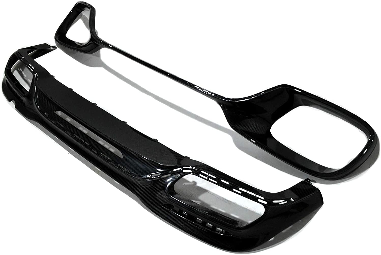 Facelift Carbon Fiber Front Rear Bumper diffusers 2 pcs set for Mercedes-Benz w222 - Custom Class