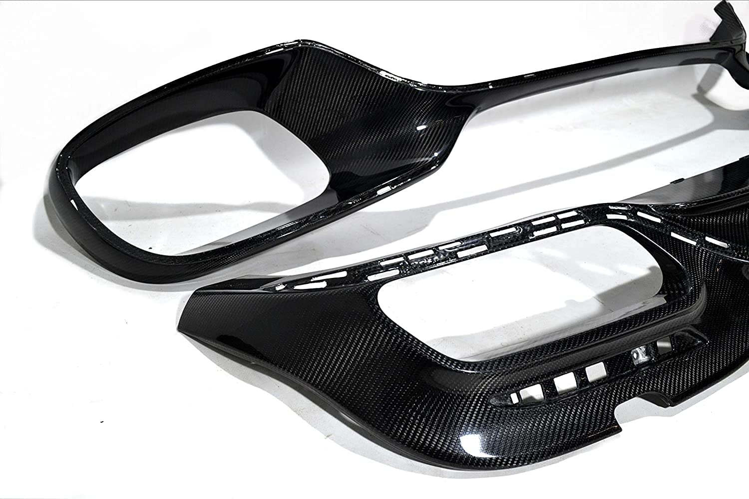 Facelift Carbon Fiber Front Rear Bumper diffusers 2 pcs set for Mercedes-Benz w222 - Custom Class