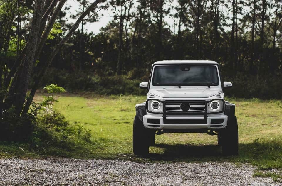 Fiberglass fender flares, 4-piece set for Mercedes-Benz W463A 4x4 G-Wagon from Custom Class, designed for rugged and off-road styling.