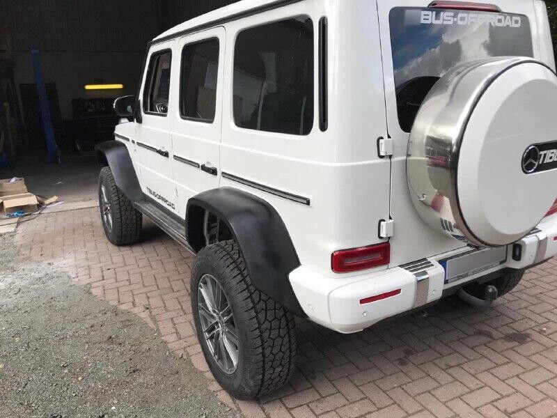 Fiberglass fender flares, 4-piece set for Mercedes-Benz W463A 4x4 G-Wagon from Custom Class, designed for rugged and off-road styling.