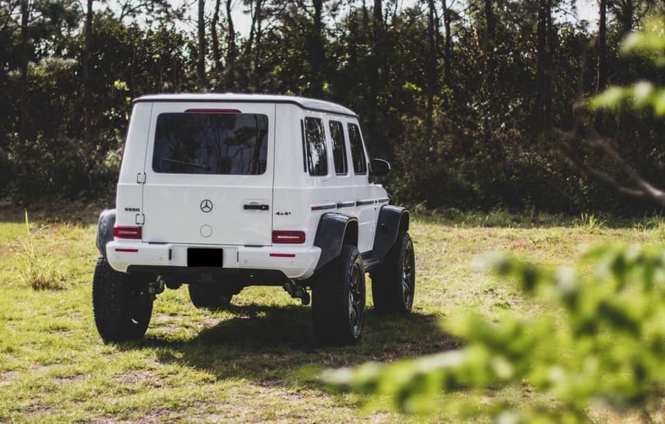 Fiberglass fender flares, 4-piece set for Mercedes-Benz W463A 4x4 G-Wagon from Custom Class, designed for rugged and off-road styling.