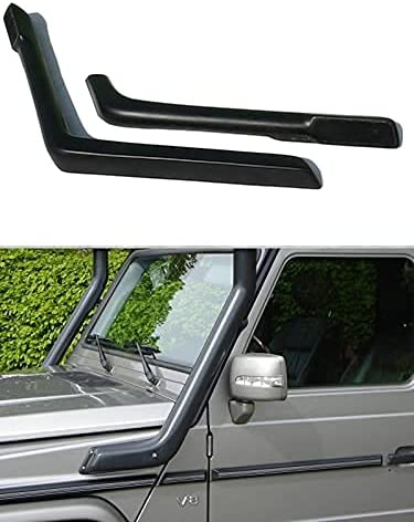 Fiberglass side air-intake off-road snorkels, 2-piece set for Mercedes-Benz W463 G500, G55, G63 from Custom Class, designed for rugged functionality and bold styling.