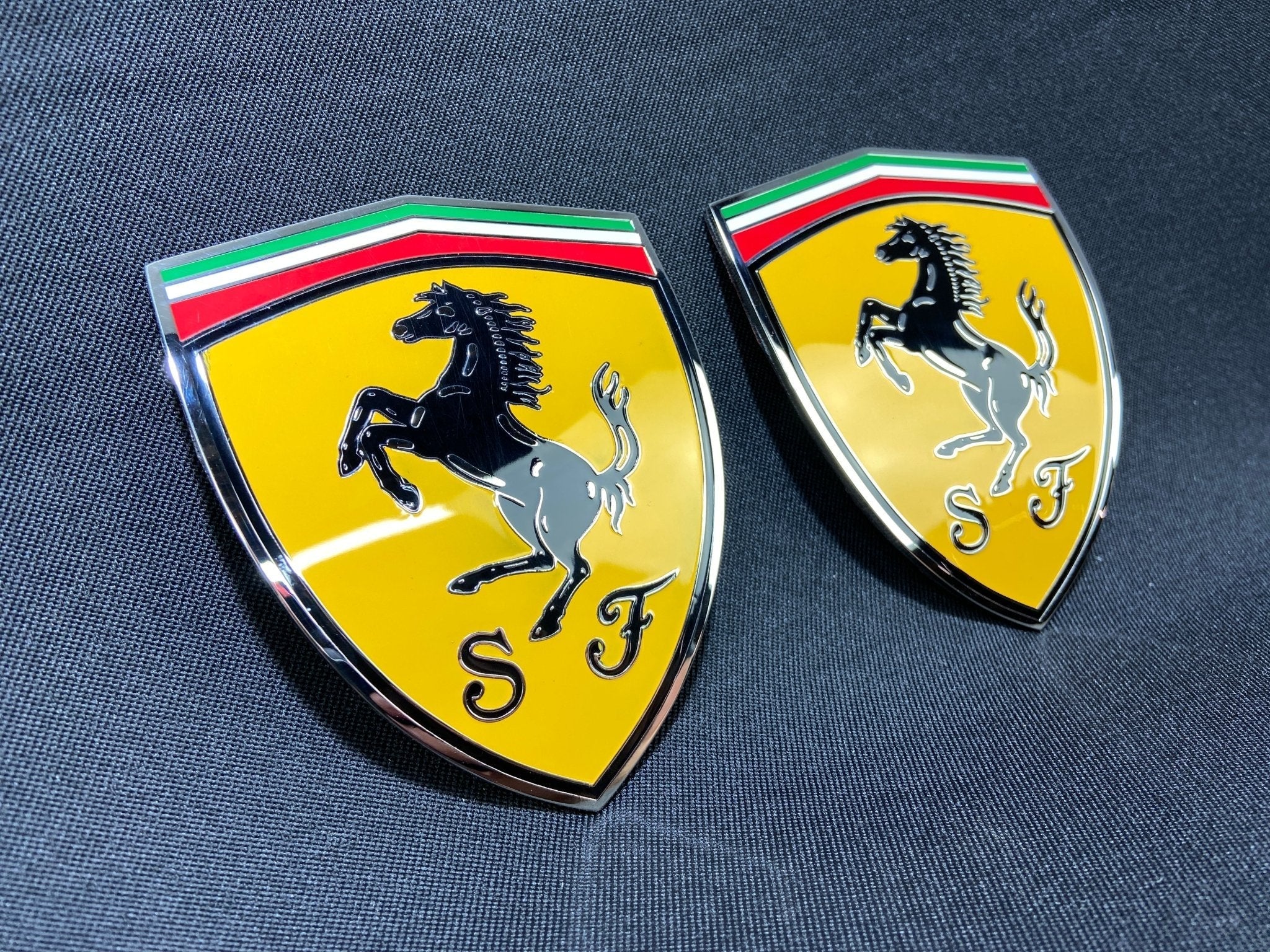 For Ferrari 360 Modena Yellow side pillar Metal Emblems Badges set - Custom Class