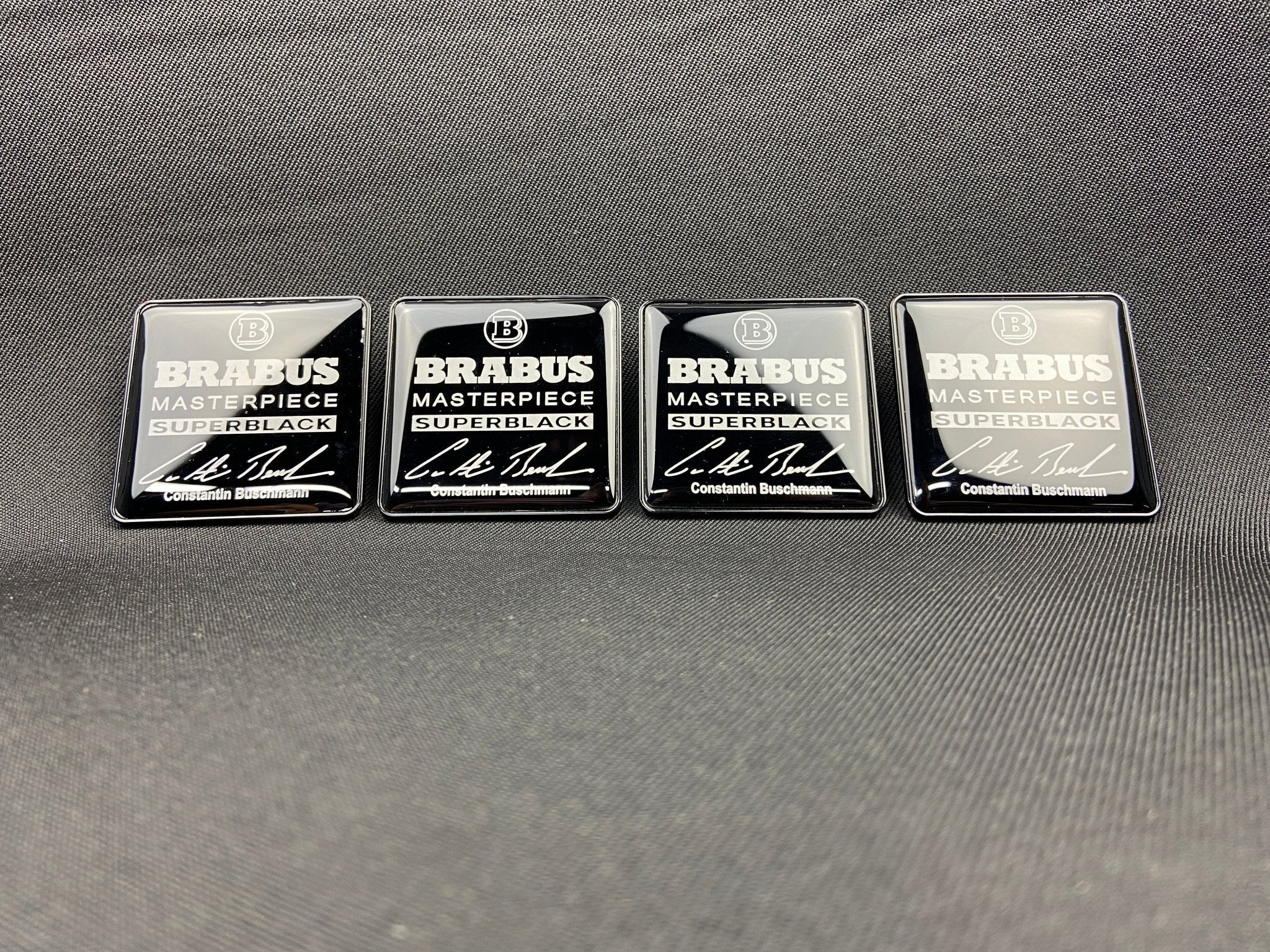 Brabus Masterpiece Superblack Metal Seats Emblem Badge Logo set for Mercedes - Custom Class