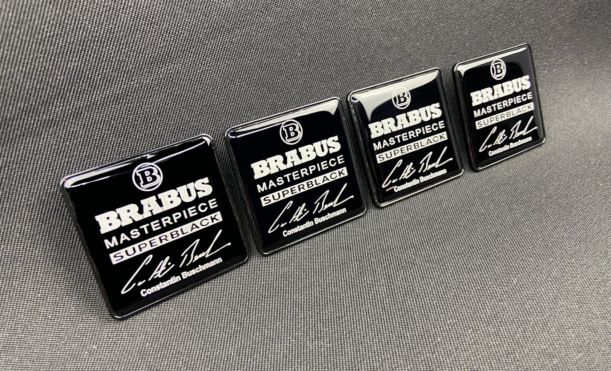 Brabus Masterpiece Superblack Metal Seats Emblem Badge Logo set for Mercedes - Custom Class