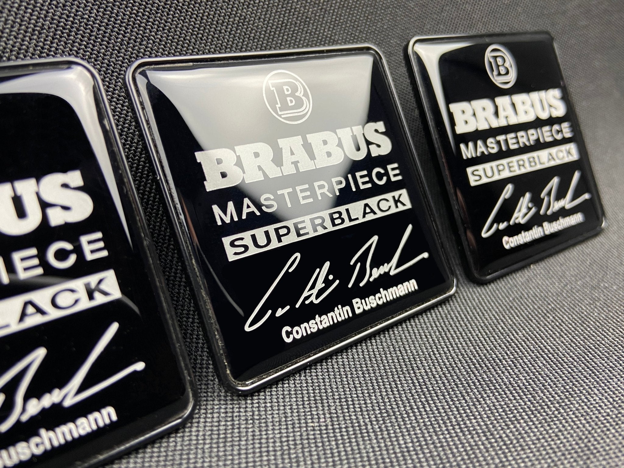Brabus Masterpiece Superblack Metal Seats Emblem Badge Logo set for Mercedes - Custom Class