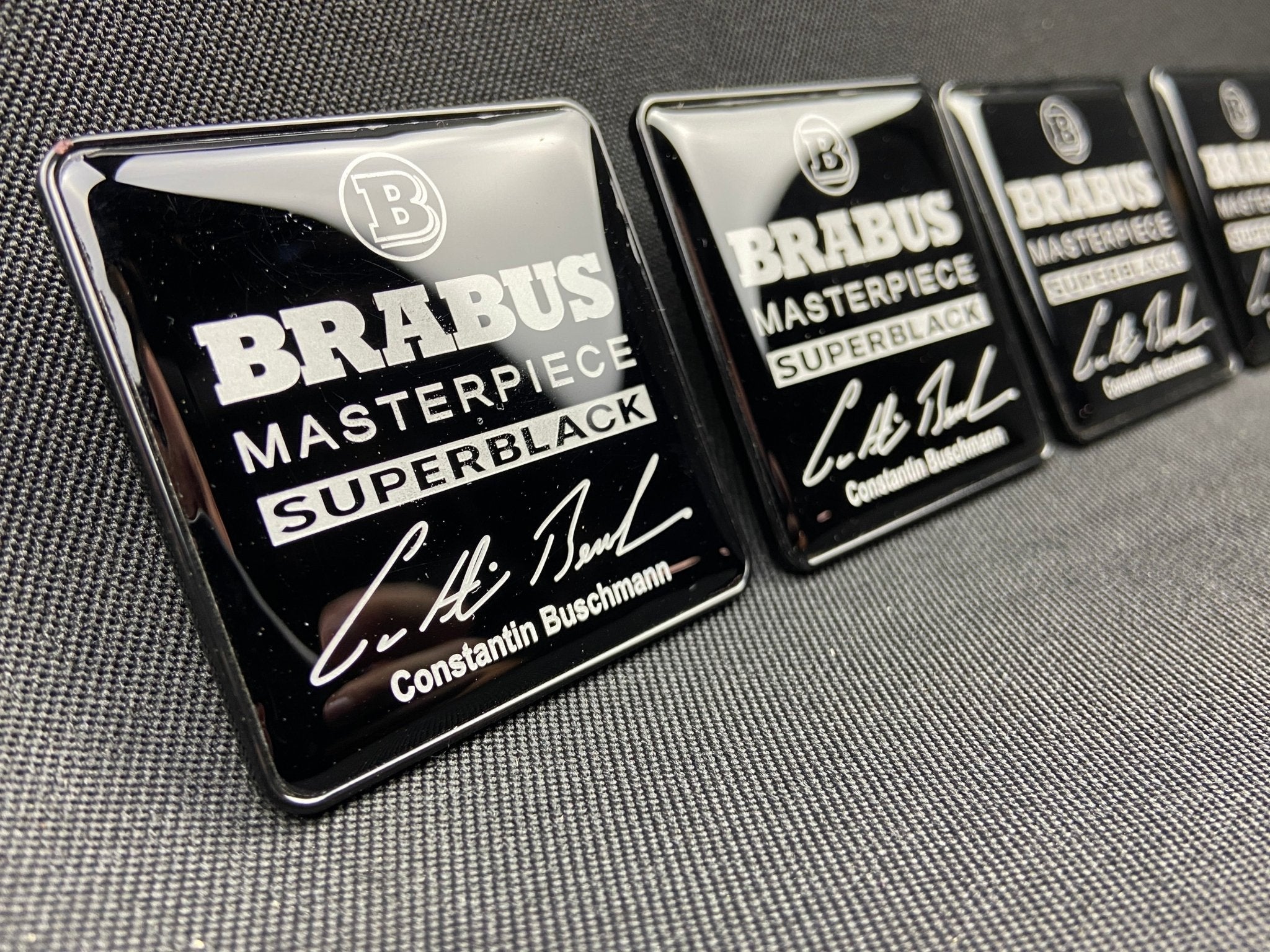 Brabus Masterpiece Superblack Metal Seats Emblem Badge Logo set for Mercedes - Custom Class