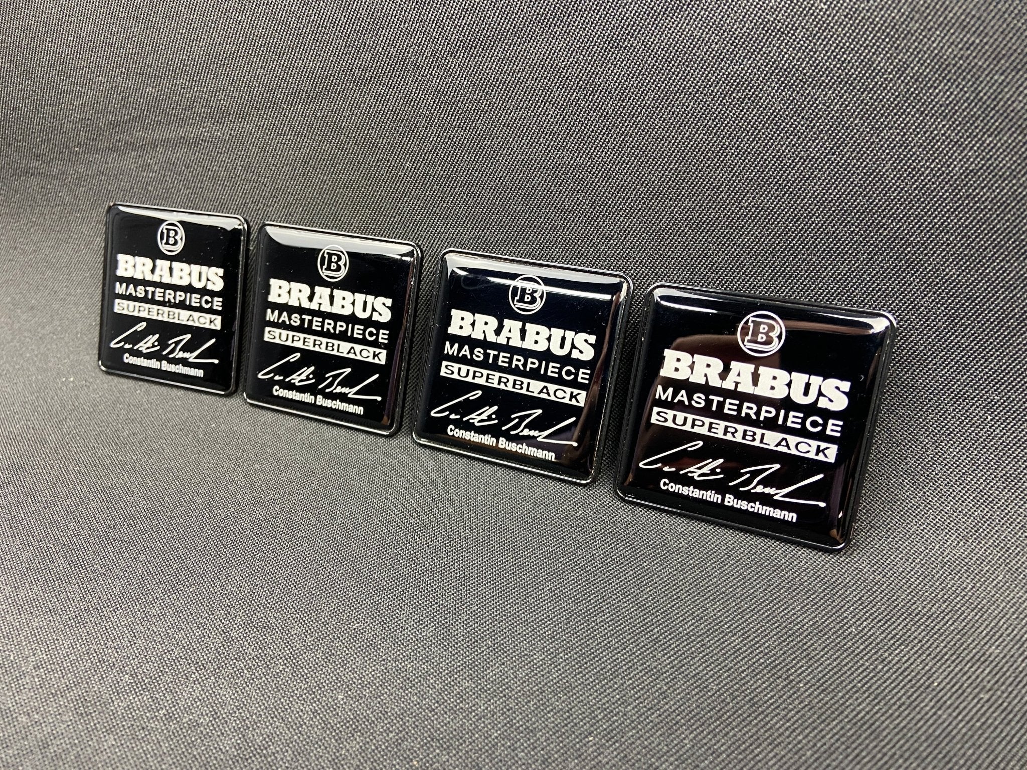 Brabus Masterpiece Superblack Metal Seats Emblem Badge Logo set for Mercedes - Custom Class