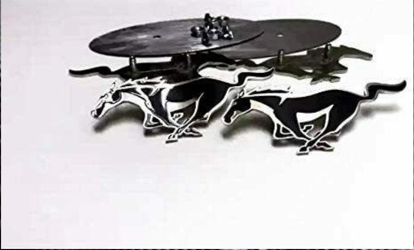 Ford Mustang Logo GT style Floor Mats Emblem Interior Badges 4pcs - Custom Class