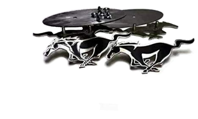 Ford Mustang Logo GT style Floor Mats Emblem Interior Badges 4pcs - Custom Class