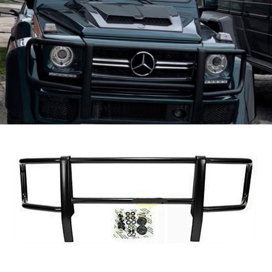 Front bumper guard stainless steel black for Mercedes-Benz G-Wagon W463 with AMG bumper 2013+ - Custom Class