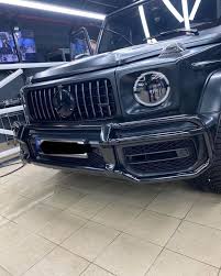 Front bumper guard stainless steel black for Mercedes-Benz G-Wagon W463A 2018+ with AMG bumper - Custom Class