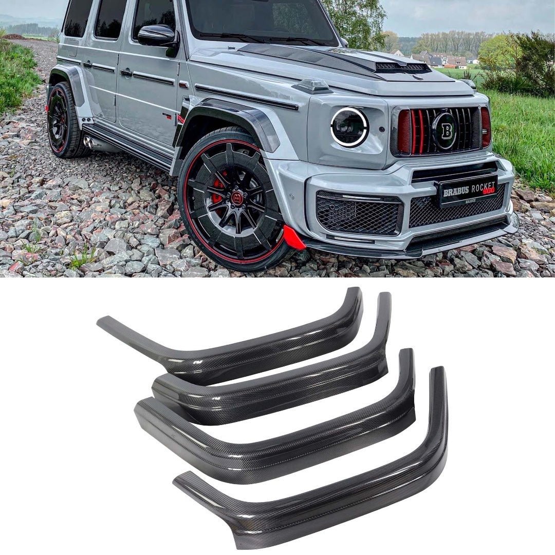 Full body kit Brabus Rocket G900 with plastic Widestar for Mercedes-Benz W463A W464 G Wagon 2019+, featuring carbon details and unique exterior upgrades.