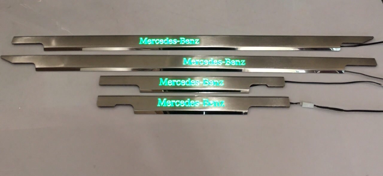 Green LED Illuminated Door Sills 4 or 5 pcs for Mercedes-Benz G-Class W463 - Custom Class