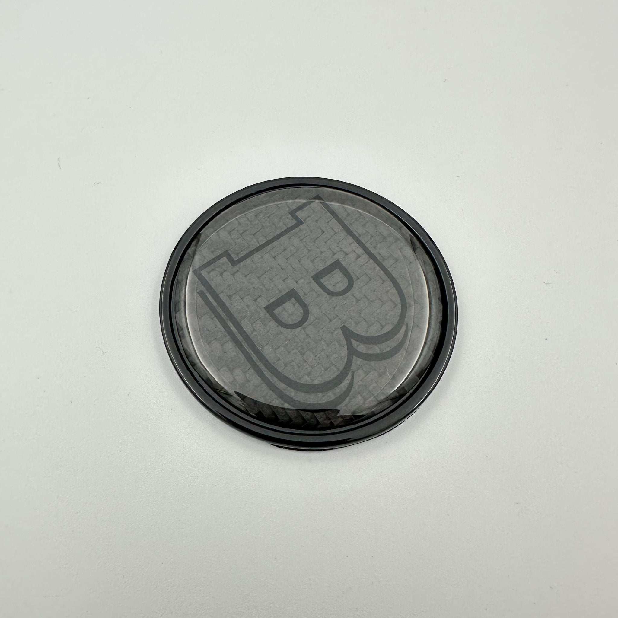 Grey Brabus badge logo emblem 55mm metal + carbon for hood Mercedes-Benz W463 W463A W464 G-Wagon - Custom Class