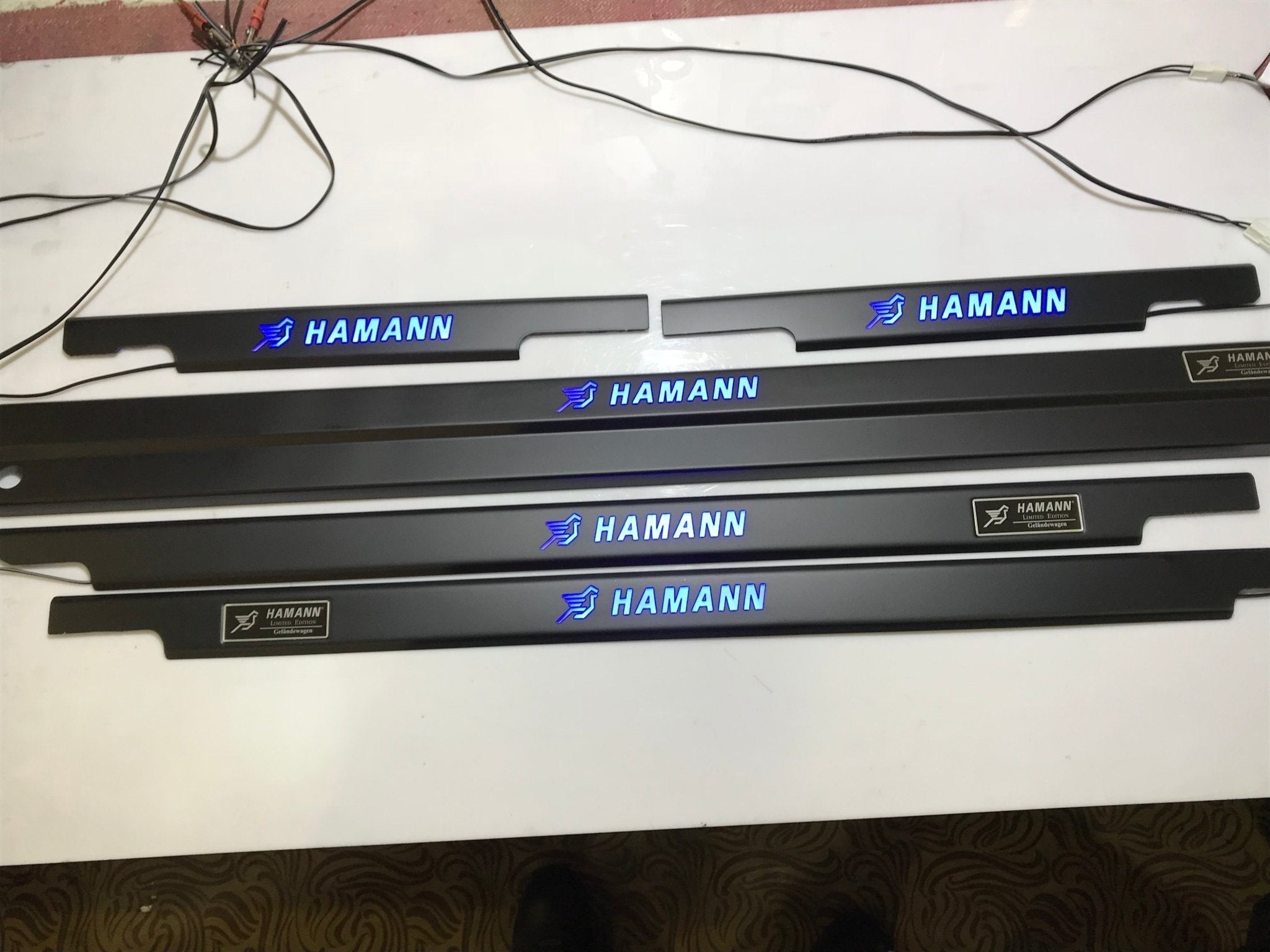 Hamann Blue LED Illuminated Door Sills 4 or 5 pcs for Mercedes-Benz G-Class W463 - Custom Class