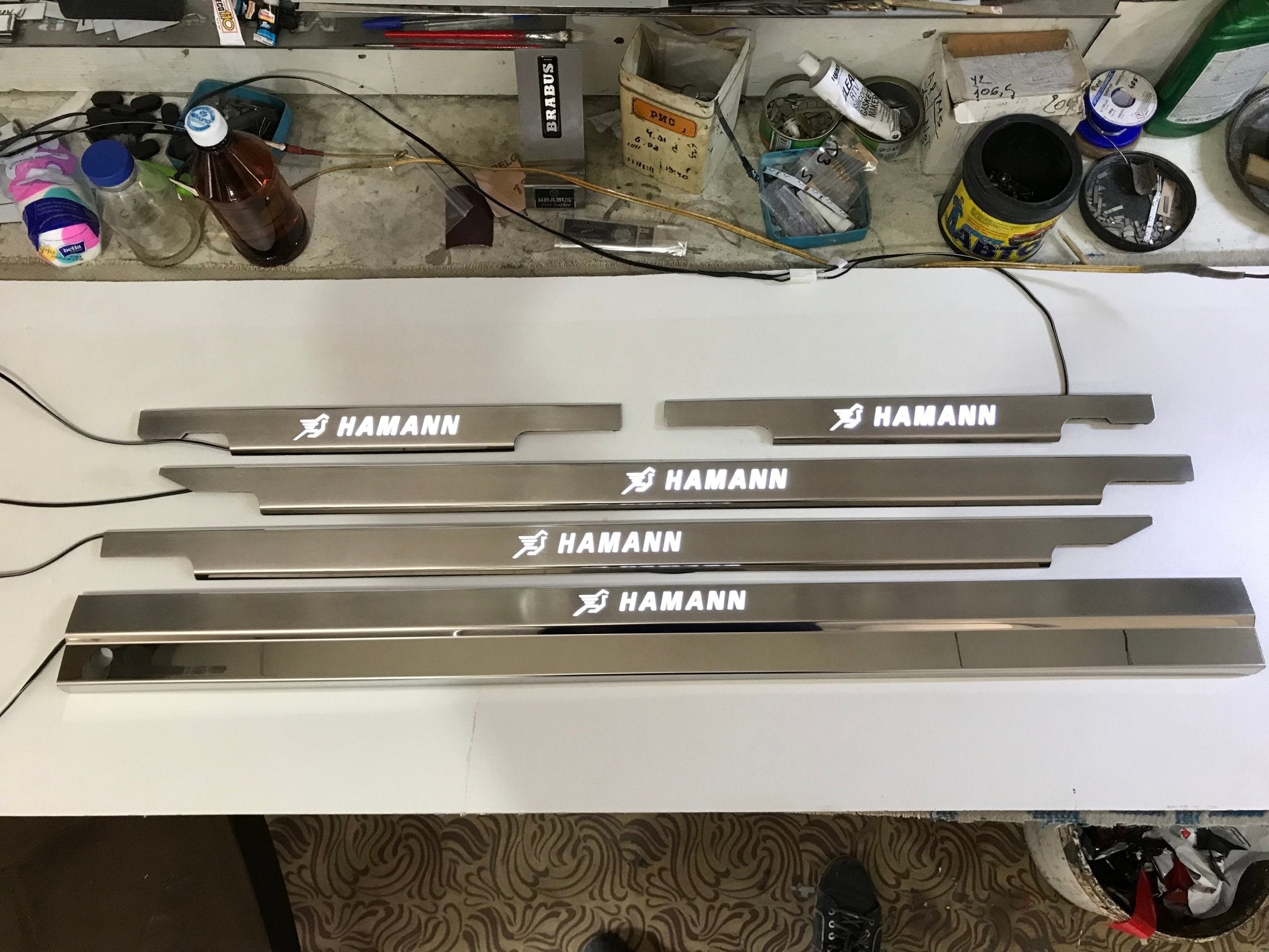 Hamann LED Illuminated Door Sills 4 or 5 pcs for Mercedes-Benz G-Class W463 - Custom Class