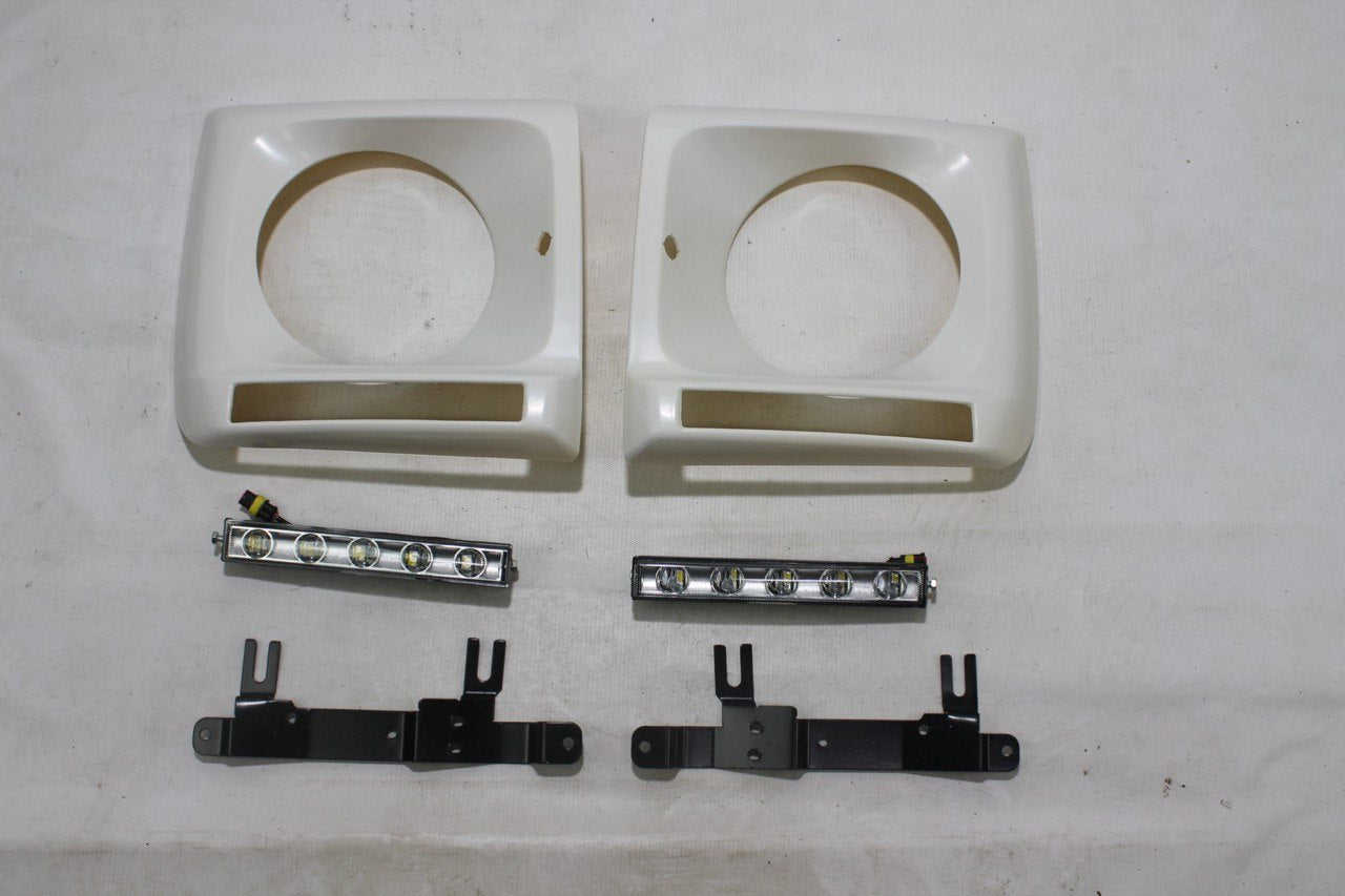 Headlight covers with LED DRL for Mercedes W463 1979-2018 - Custom Class