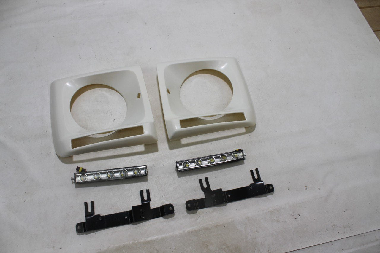 Headlight covers with LED DRL for Mercedes W463 1979-2018 - Custom Class