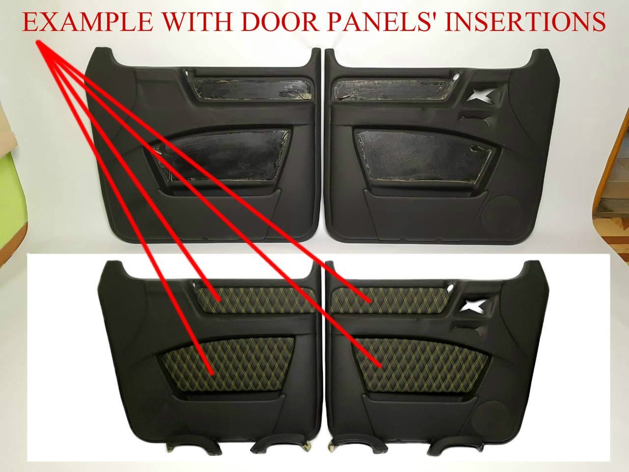 Interior door panels without leather inserts for Mercedes-Benz W463 G-Wagon 1979 - 2001 - Custom Class