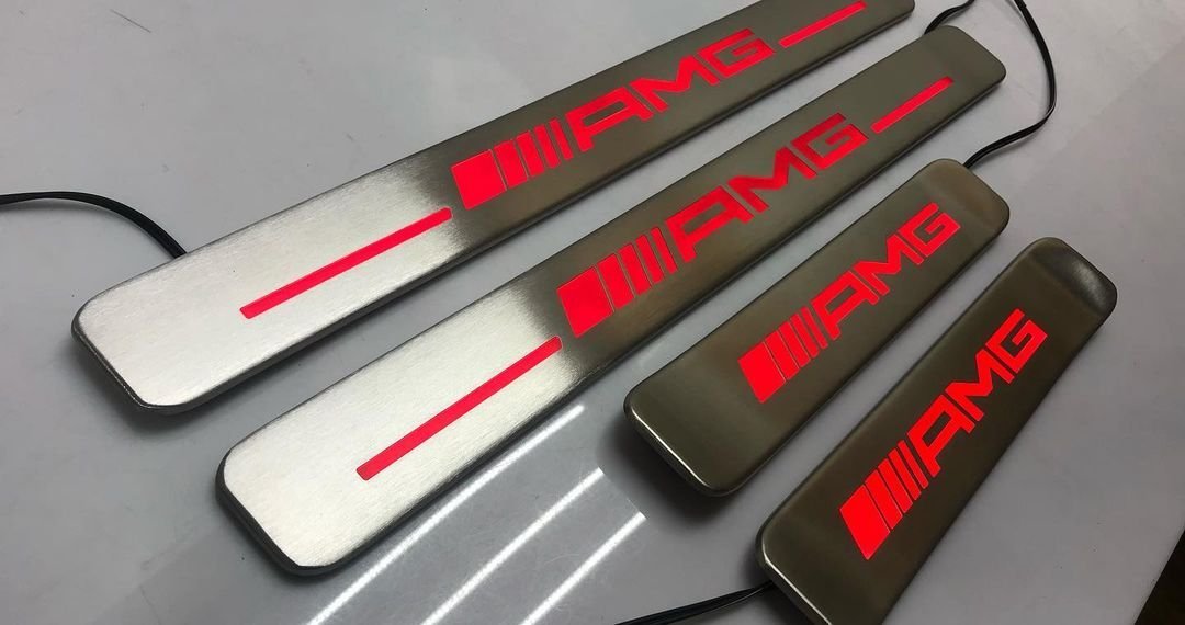 LED Illuminated Door sills limited edition G63 AMG Edition 55 for Mercedes-Benz W463A W464 G-Class - Custom Class