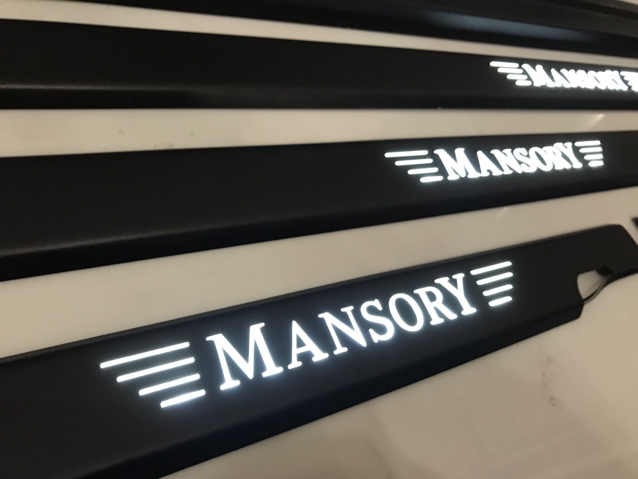 Mansory LED Illuminated Black Door Sills 4 or 5 pcs for Mercedes-Benz G-Class W463 - Custom Class