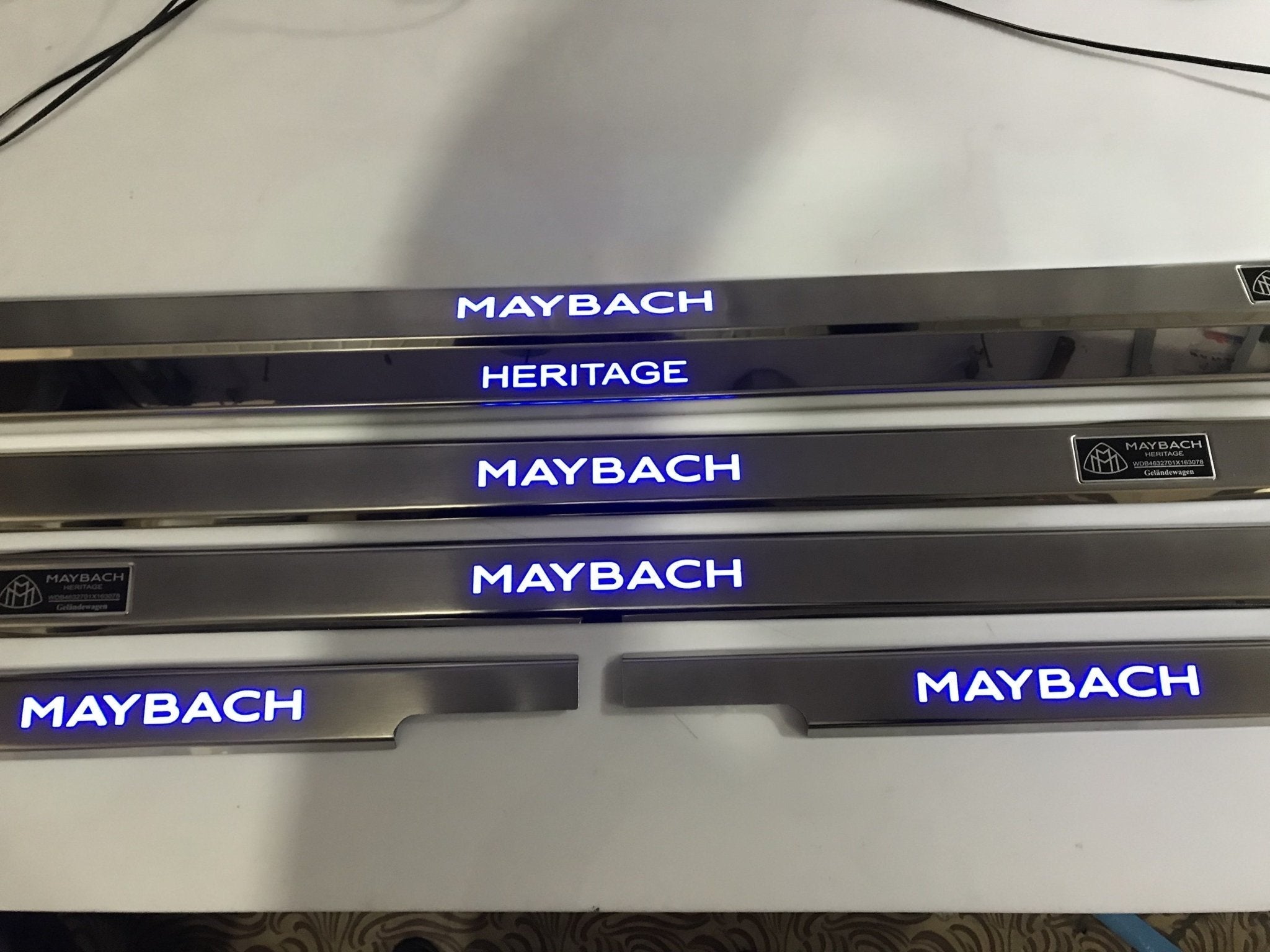 Maybach Heritage LED Illuminated Door Sills 4 or 5 pcs for Mercedes-Benz G-Class W463 - Custom Class