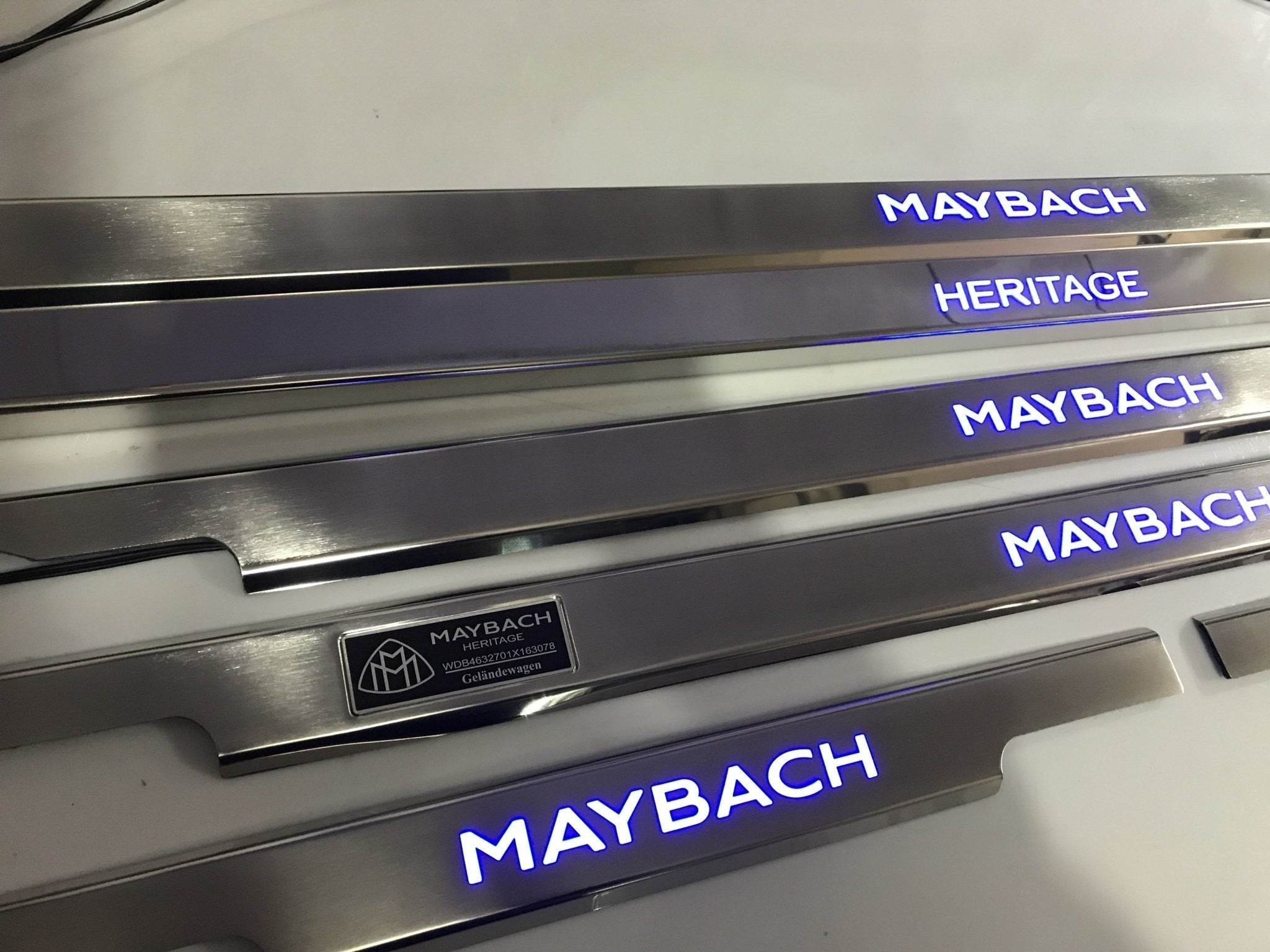 Maybach Heritage LED Illuminated Door Sills 4 or 5 pcs for Mercedes-Benz G-Class W463 - Custom Class