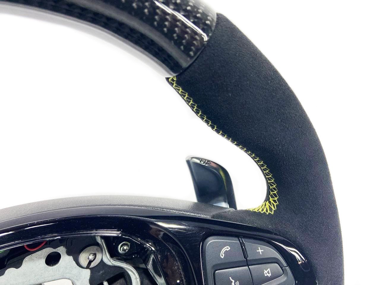 Mercedes-Benz Carbon Alcantara Steering Wheel AMG Style W222 W205 GLS GLE CLS - Custom Class