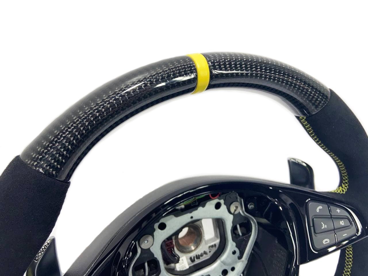 Mercedes-Benz Carbon Alcantara Steering Wheel AMG Style W222 W205 GLS GLE CLS - Custom Class
