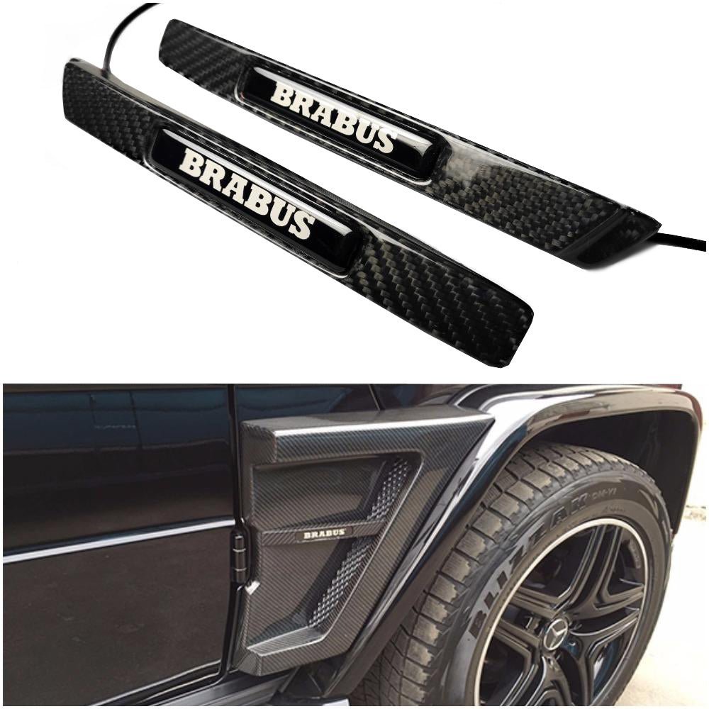Mercedes-Benz G-Class W463 Led Illuminated Fenders Side Carbon Insertions 2pcs Set for Brabus Widestar - Custom Class