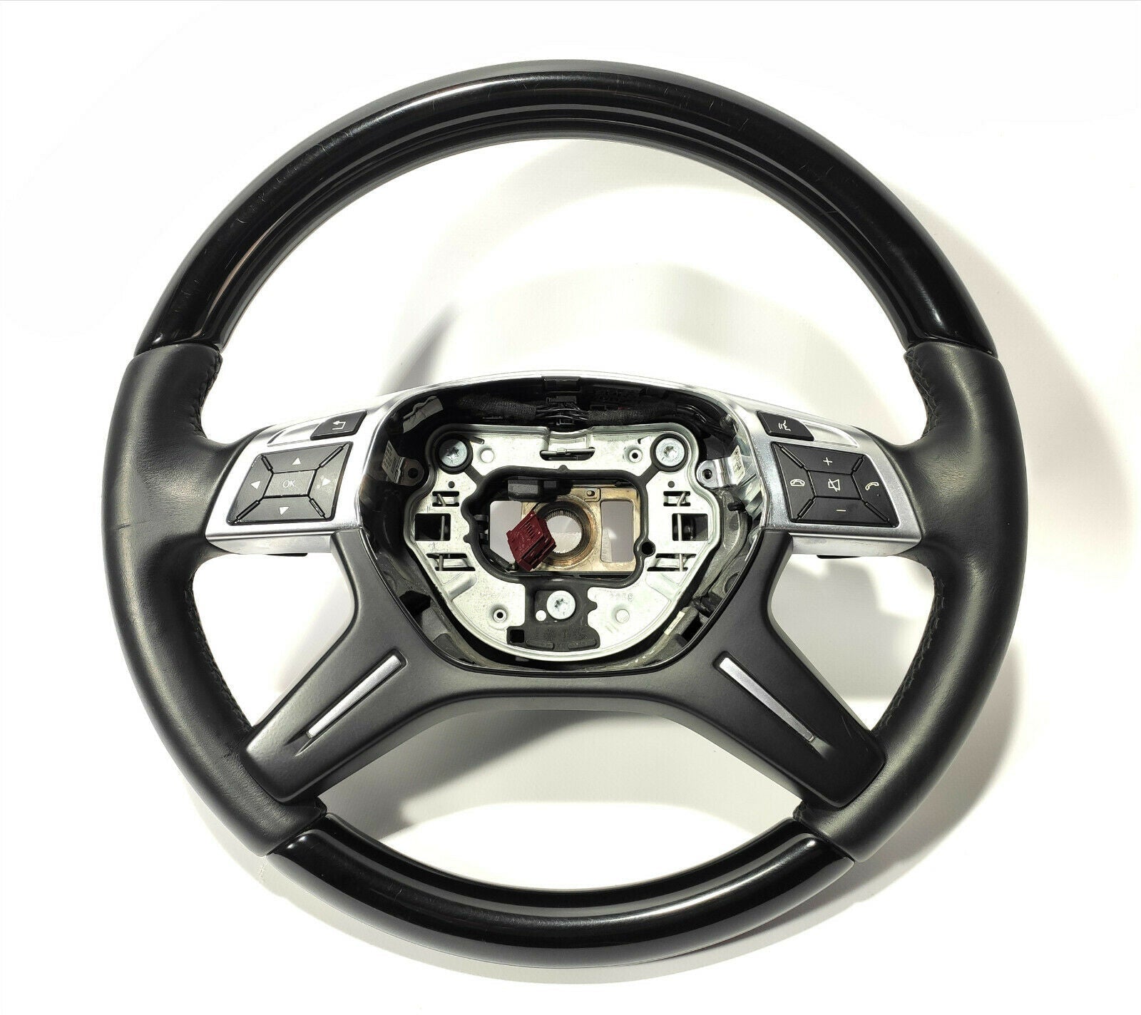 Mercedes-Benz G GL ML W463 W166 X166 Steering Wheel Piano Black Carbon Leather - Custom Class