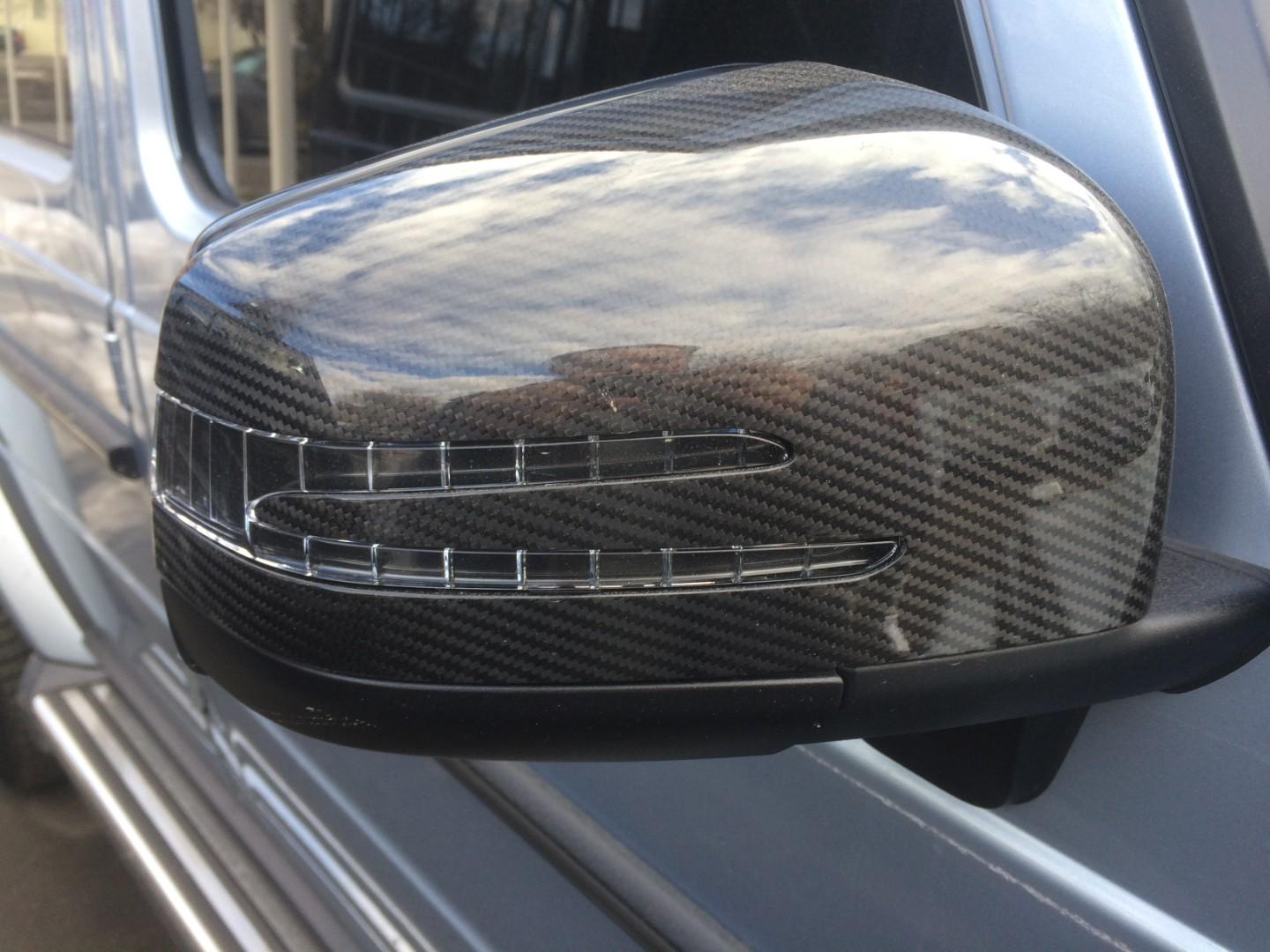 Mercedes-Benz G-Wagon W463 Carbon Fiber Side View Mirror Covers overlay - Custom Class