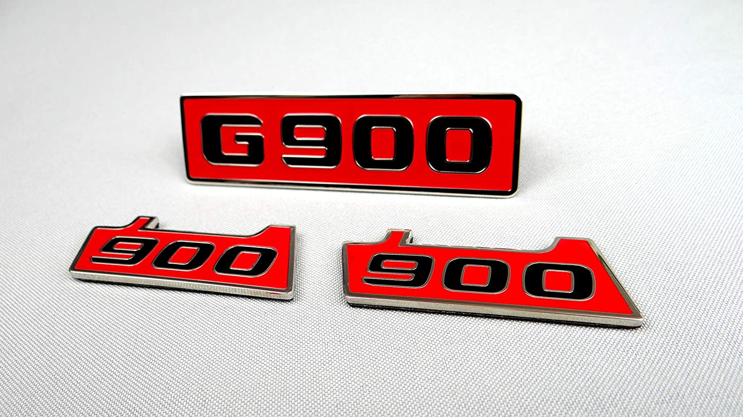 Mercedes-Benz G900 G-Wagon G-Class W463 Brabus Style Red Body Emblem Sticker Badge Letters Logo Set 3 pcs Steel G63 G55 G500 - Custom Class