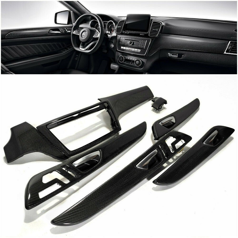 Interior Carbon Panels Trim 8 pcs Set for Mercedes-Benz GLE-Class C292 Coupe 2015-2019 - Custom Class