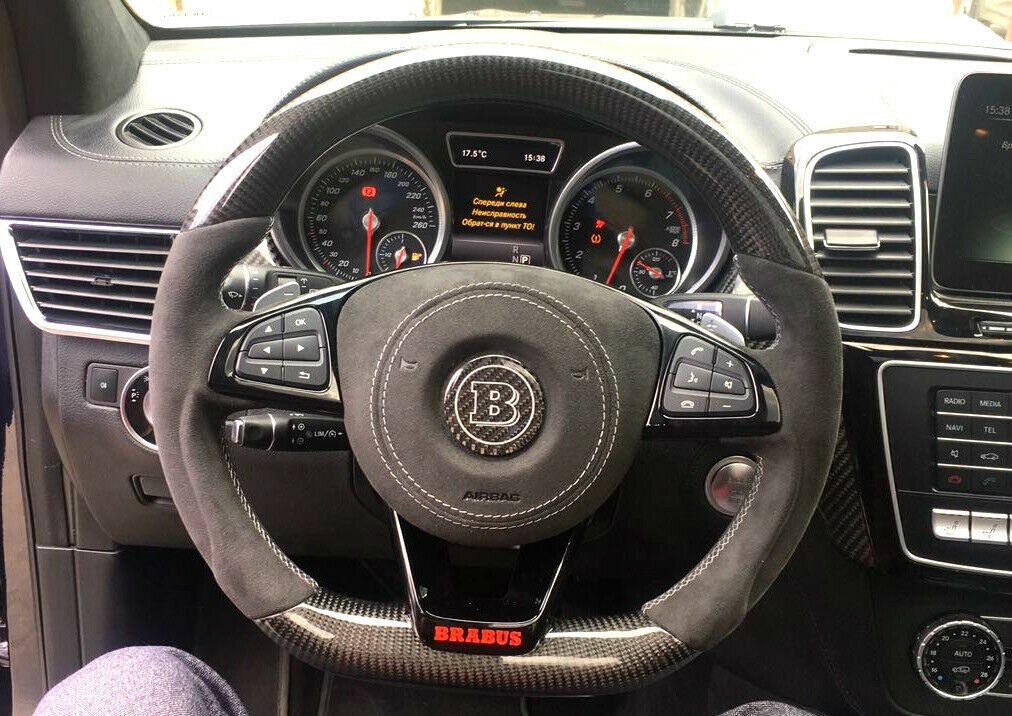 Mercedes-Benz GLE GLC GLS C W205 Brabus Style Steering Wheel Carbon Alcantara - Custom Class