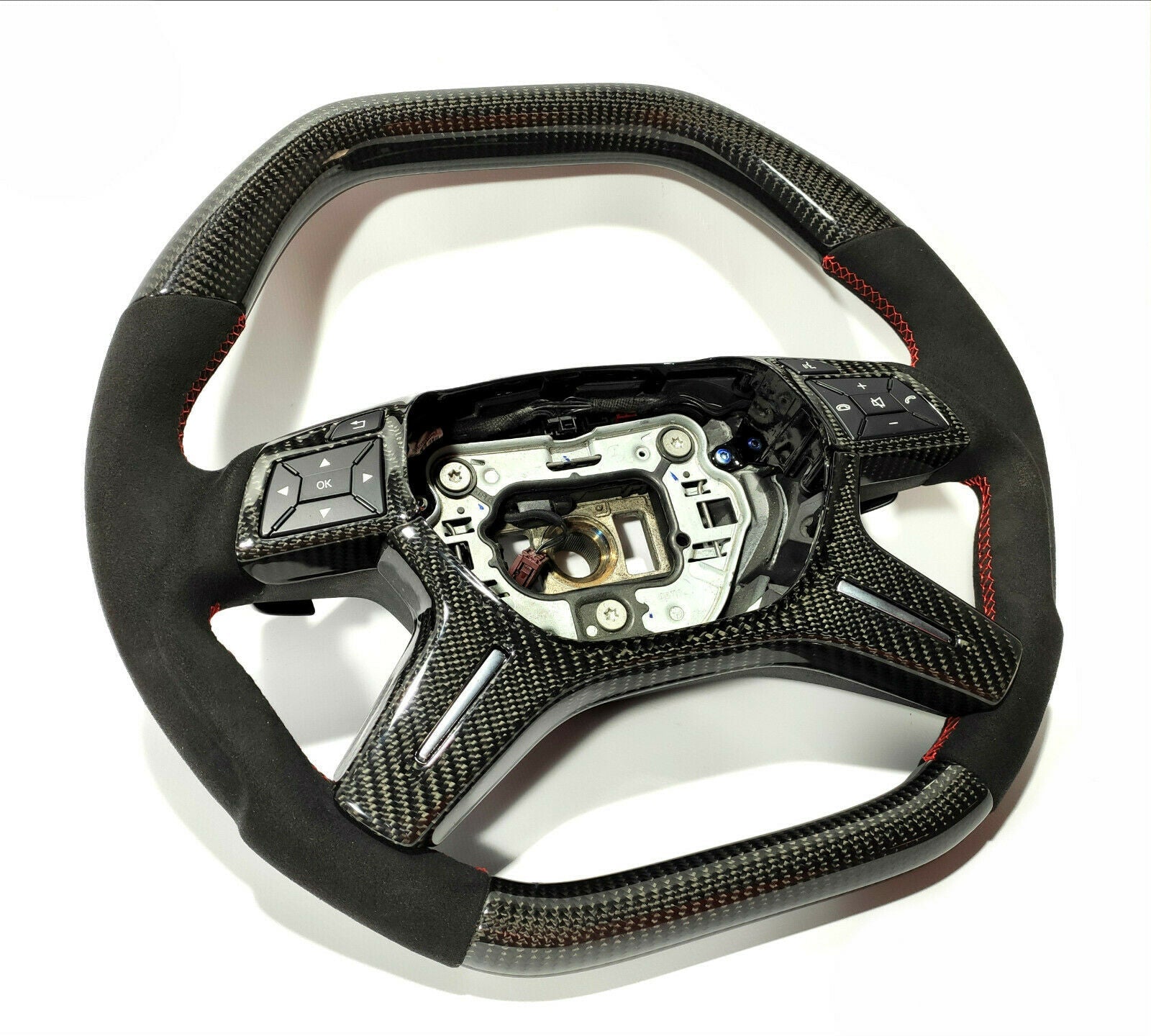 Mansory Steering Wheel Carbon Alcantara for Mercedes-Benz G GL ML W463 W166 X166 - Custom Class