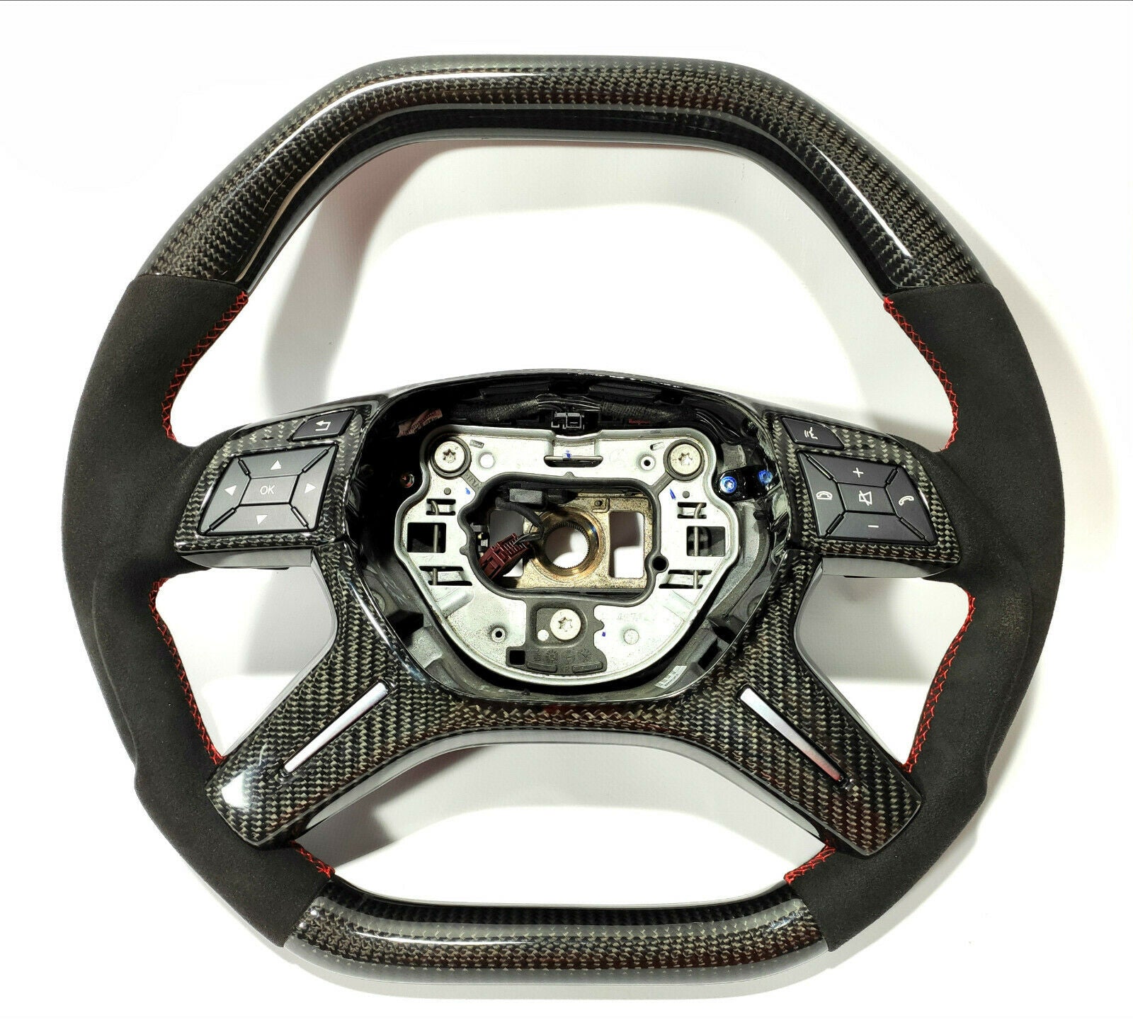 Mansory Steering Wheel Carbon Alcantara for Mercedes-Benz G GL ML W463 W166 X166 - Custom Class