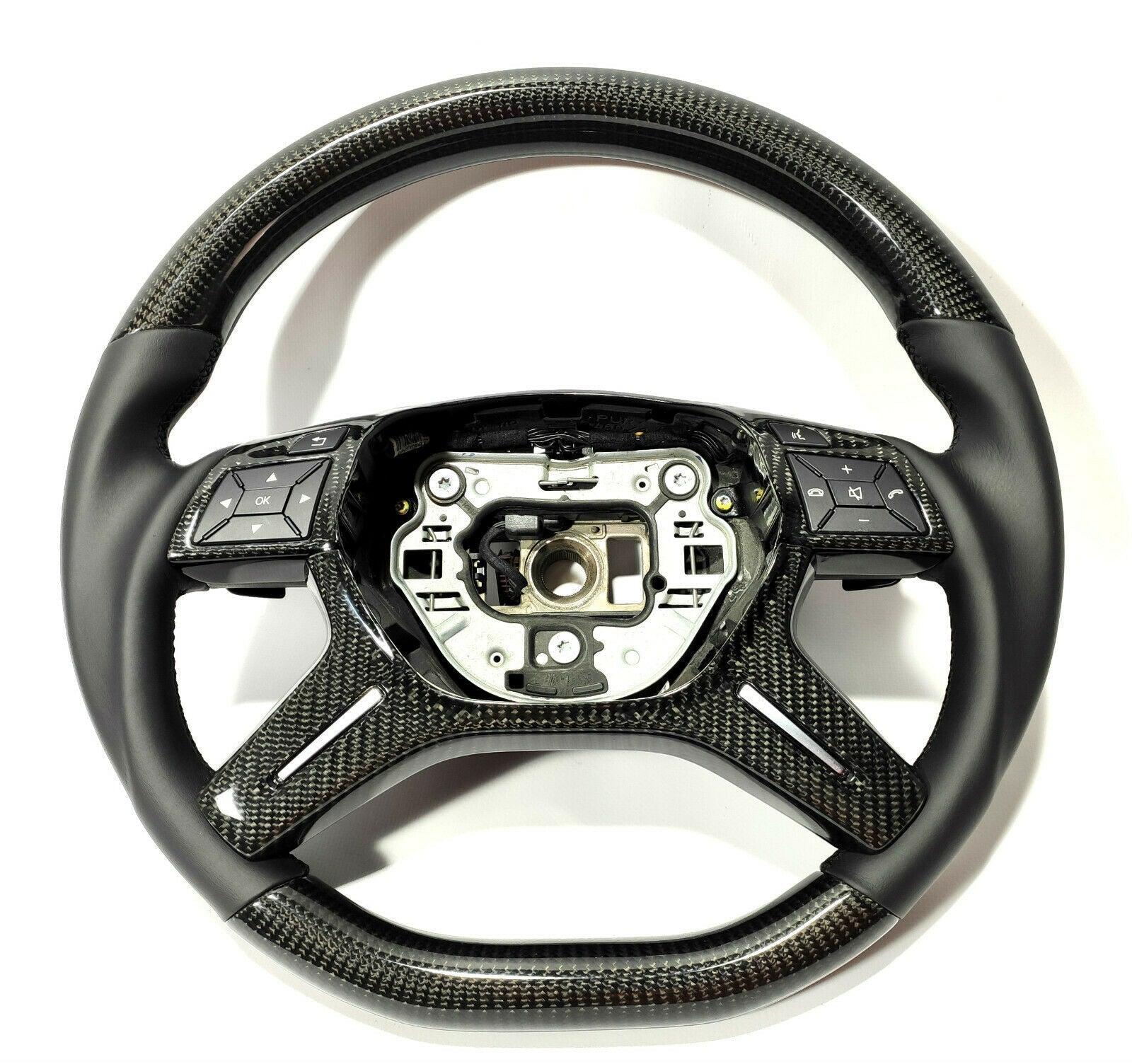 Mansory Steering Wheel Carbon Leather for Mercedes-Benz G GL ML W463 W166 X166 - Custom Class